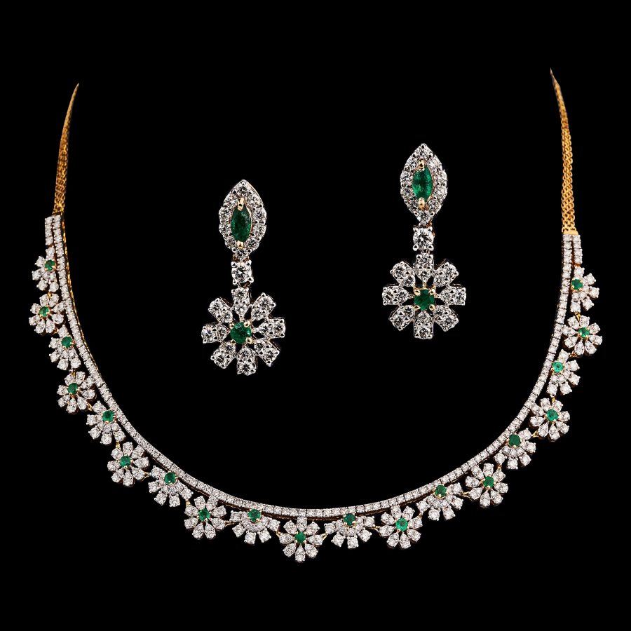 Diamond Jewellery Sets - KN-993 & KE-3094